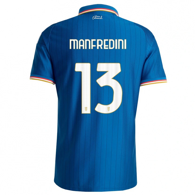 Danxen Mujer Camiseta Matteo Manfredini #13 Azul Blanco Rojo 1ª Equipación 2026/27 La Camisa