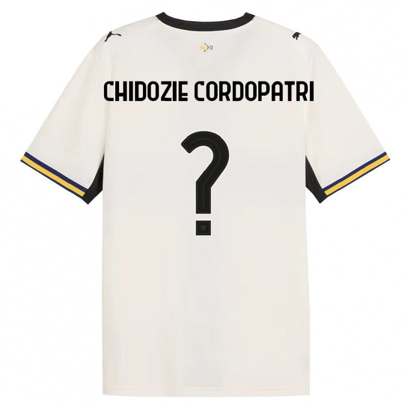 Danxen Mujer Camiseta Mark Chidozie Cordopatri #0 Blanco Roto Negro Amarillo 1ª Equipación 2026/27 La Camisa