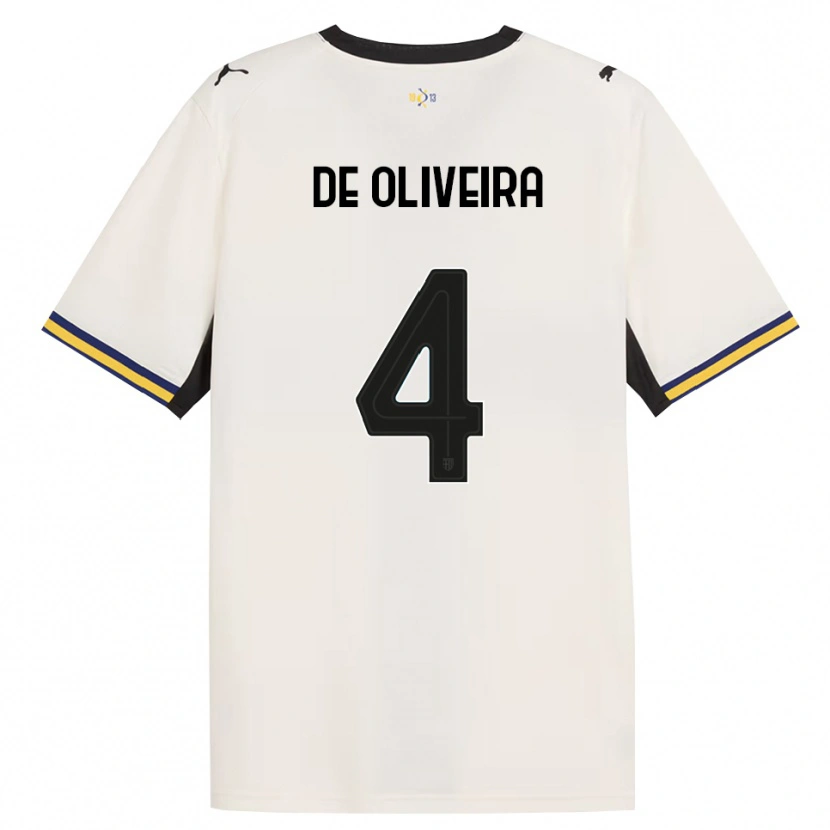 Danxen Mujer Camiseta Luca De Oliveira #4 Blanco Roto Negro Amarillo 1ª Equipación 2026/27 La Camisa