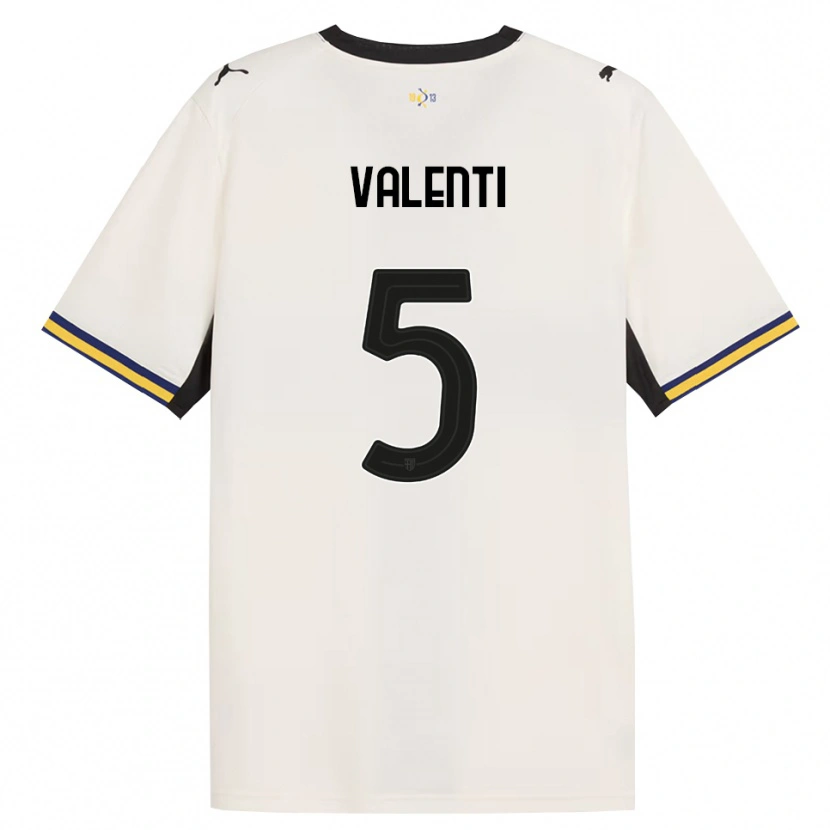 Danxen Mujer Camiseta Lautaro Valenti #5 Blanco Roto Negro Amarillo 1ª Equipación 2026/27 La Camisa