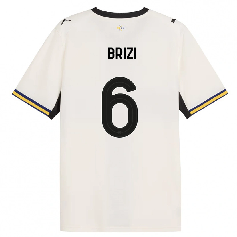 Danxen Mujer Camiseta Andrea Brizi #6 Blanco Roto Negro Amarillo 1ª Equipación 2026/27 La Camisa