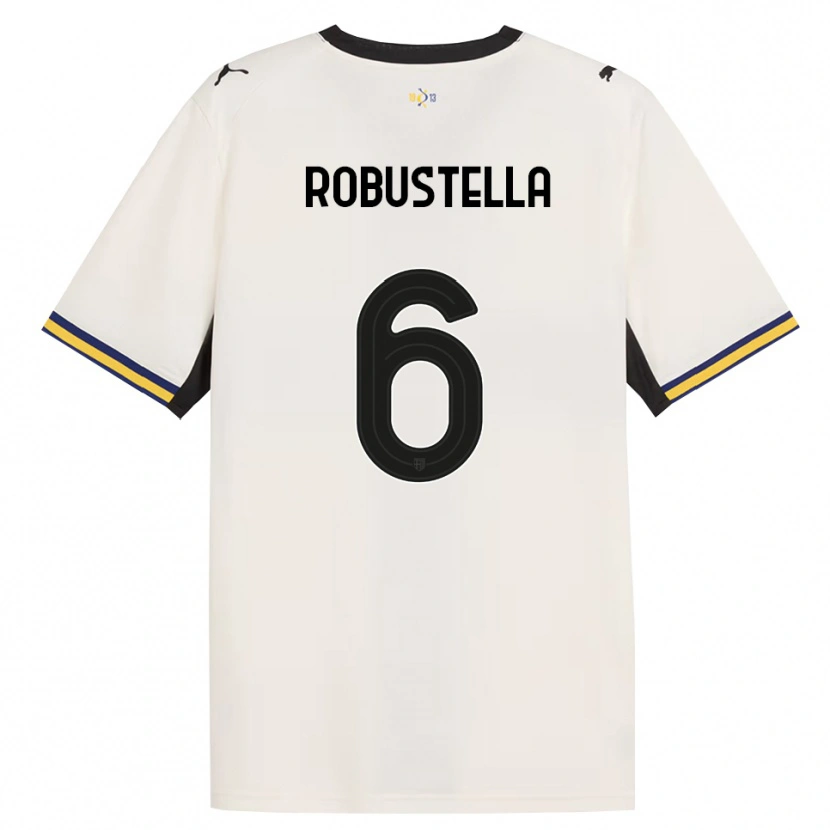 Danxen Mujer Camiseta Daniele Robustella #6 Blanco Roto Negro Amarillo 1ª Equipación 2026/27 La Camisa