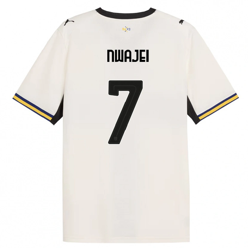 Danxen Mujer Camiseta Melvin Nwajei #7 Blanco Roto Negro Amarillo 1ª Equipación 2026/27 La Camisa