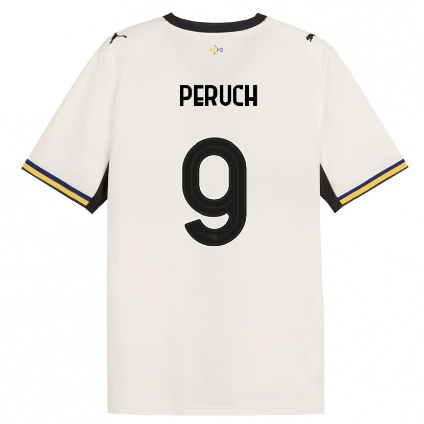 Danxen Mujer Camiseta Pietro Peruch #9 Blanco Roto Negro Amarillo 1ª Equipación 2026/27 La Camisa