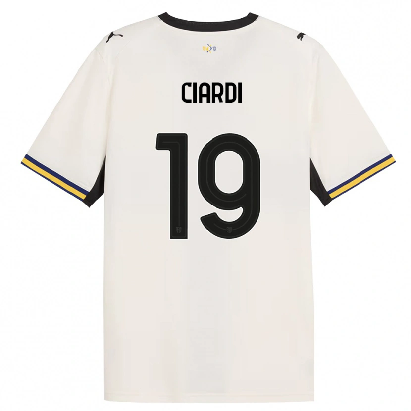 Danxen Mujer Camiseta Alessandro Ciardi #19 Blanco Roto Negro Amarillo 1ª Equipación 2026/27 La Camisa