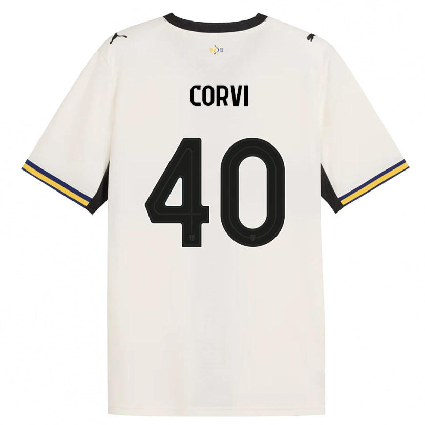 Danxen Mujer Camiseta Edoardo Corvi #40 Blanco Roto Negro Amarillo 1ª Equipación 2026/27 La Camisa