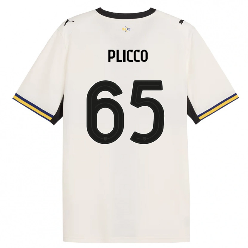 Danxen Mujer Camiseta Elia Plicco #65 Blanco Roto Negro Amarillo 1ª Equipación 2026/27 La Camisa