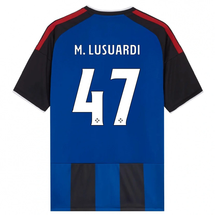 Danxen Mujer Camiseta Mateus Lusuardi #47 Negro Rojo Blanco Azul 1ª Equipación 2026/27 La Camisa