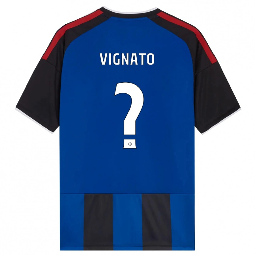 Danxen Mujer Camiseta Emanuel Vignato #0 Negro Rojo Blanco Azul 1ª Equipación 2026/27 La Camisa