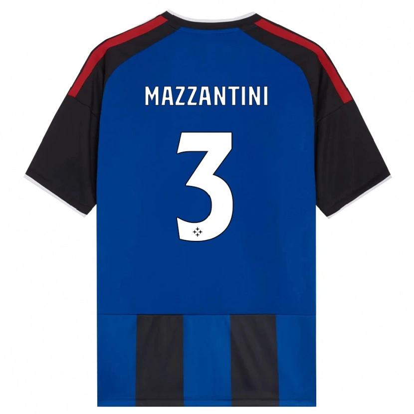 Danxen Mujer Camiseta Niccolò Mazzantini #3 Negro Rojo Blanco Azul 1ª Equipación 2026/27 La Camisa