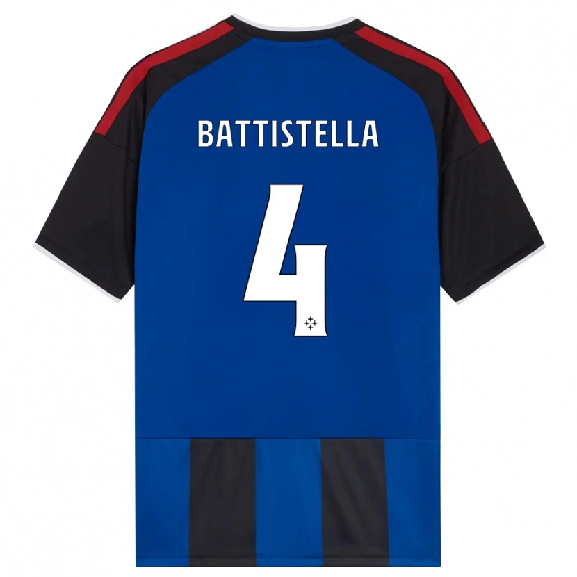 Danxen Mujer Camiseta Daniel Battistella #4 Negro Rojo Blanco Azul 1ª Equipación 2026/27 La Camisa