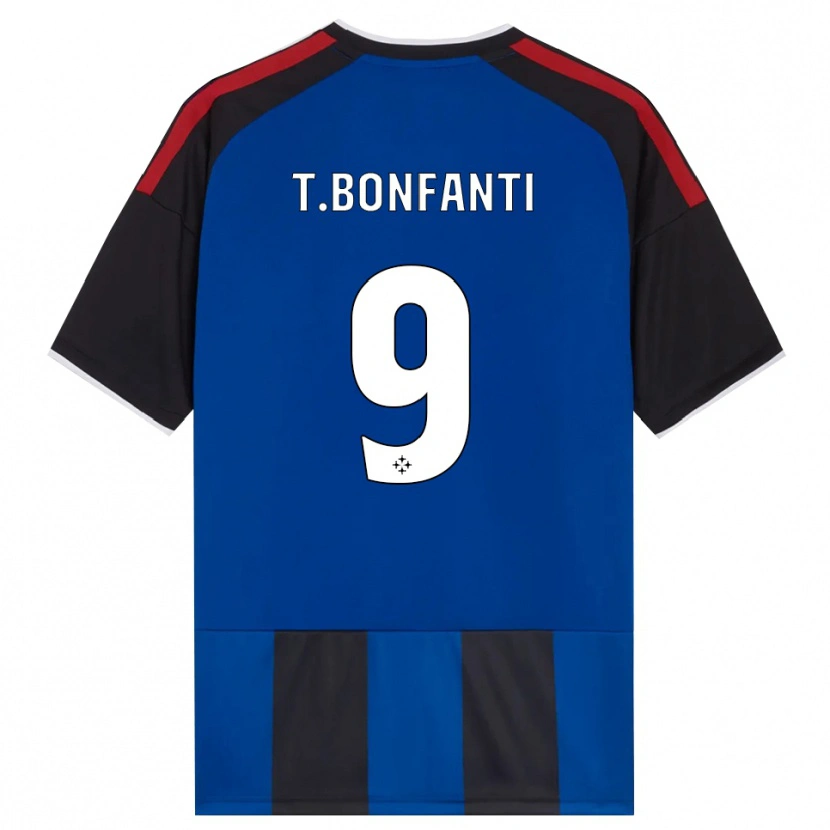 Danxen Mujer Camiseta Thomas Bonfanti #9 Negro Rojo Blanco Azul 1ª Equipación 2026/27 La Camisa