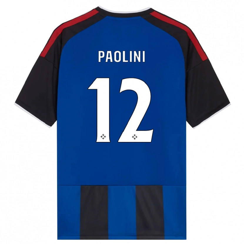 Danxen Mujer Camiseta Andrea Paolini #12 Negro Rojo Blanco Azul 1ª Equipación 2026/27 La Camisa
