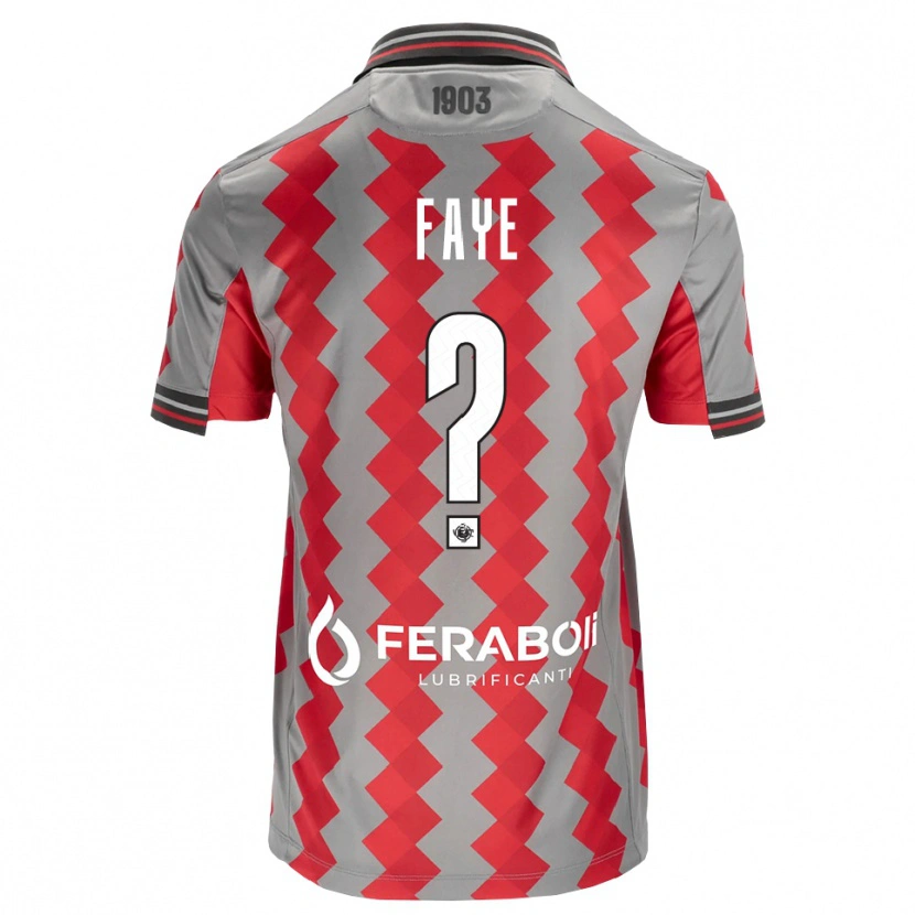 Danxen Mujer Camiseta Nouroudine Faye #0 Gris Rojo Blanco 1ª Equipación 2026/27 La Camisa