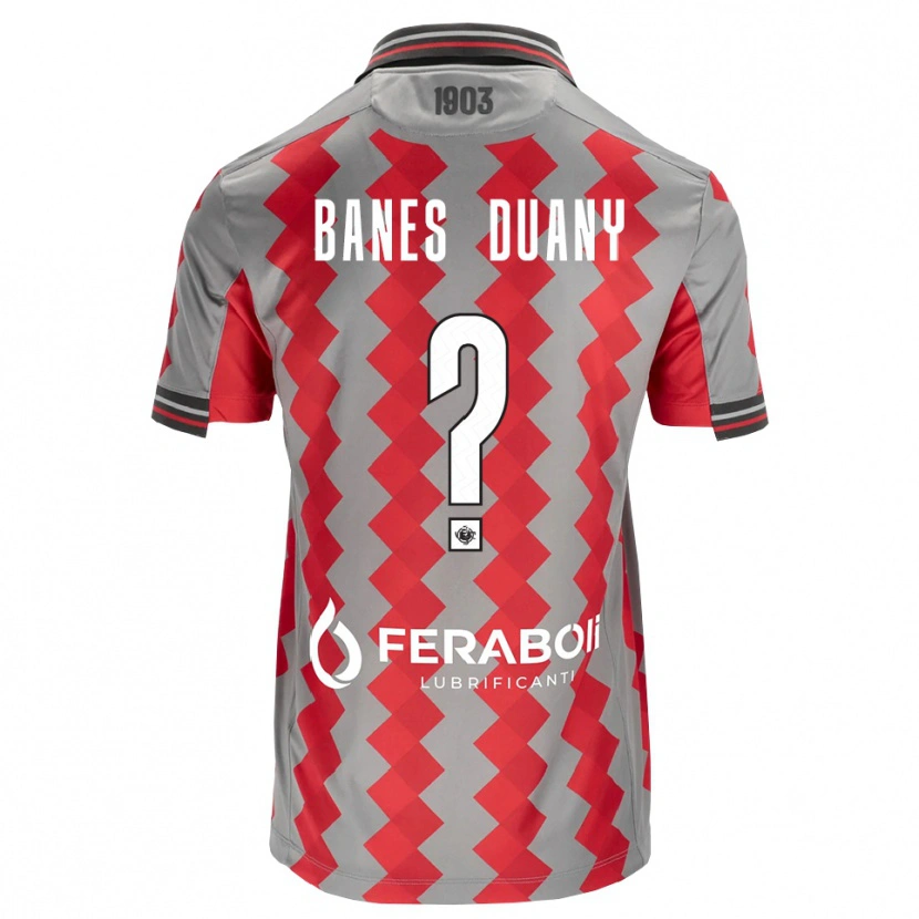 Danxen Mujer Camiseta Alessandro Banes Duany #0 Gris Rojo Blanco 1ª Equipación 2026/27 La Camisa