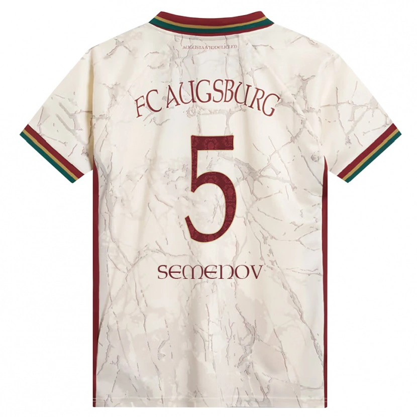 Danxen Mujer Camiseta Konstantyn Semenov #5 Verde Arroz Blanco Burdeos 1ª Equipación 2026/27 La Camisa