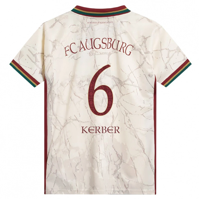 Danxen Mujer Camiseta Luca Kerber #6 Verde Arroz Blanco Burdeos 1ª Equipación 2026/27 La Camisa