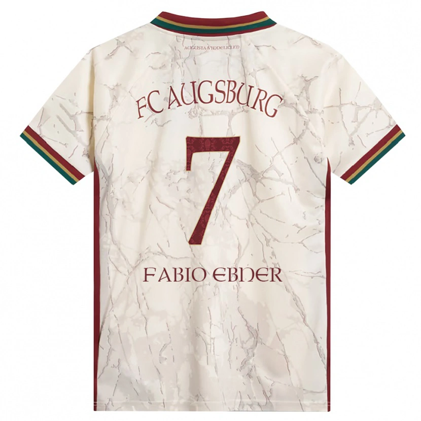 Danxen Mujer Camiseta Fabio Ebner #7 Verde Arroz Blanco Burdeos 1ª Equipación 2026/27 La Camisa