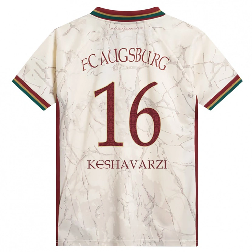 Danxen Mujer Camiseta Nicolas Keshavarzi #16 Verde Arroz Blanco Burdeos 1ª Equipación 2026/27 La Camisa