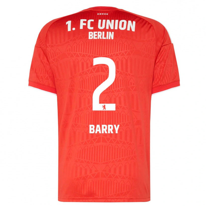 Danxen Mujer Camiseta Sadou Barry #2 Rojo Blanco 1ª Equipación 2026/27 La Camisa