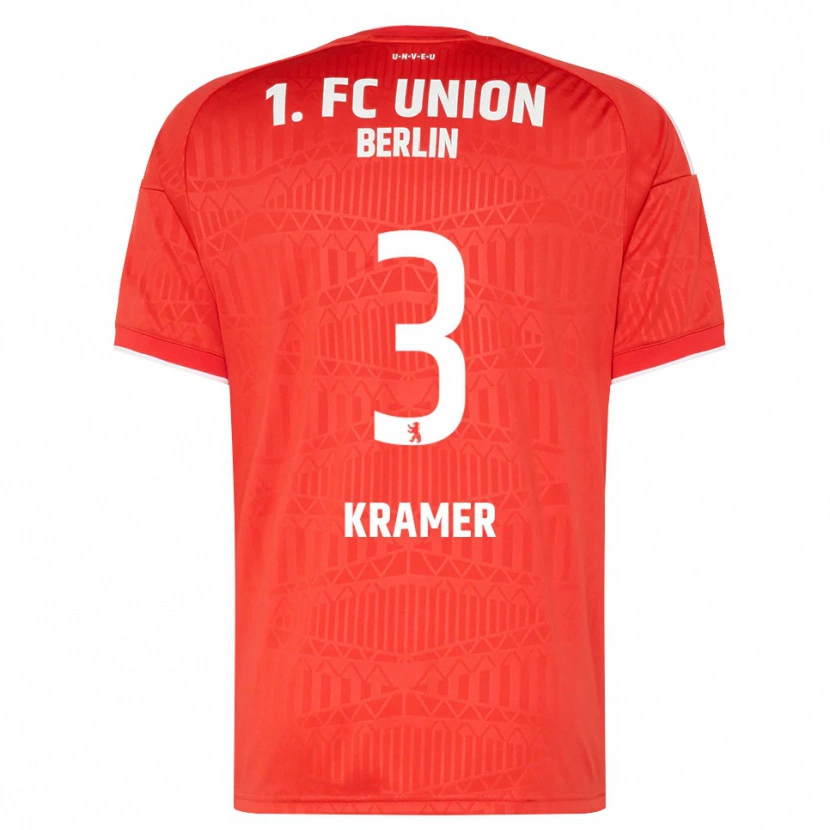Danxen Mujer Camiseta Carlos Kramer #3 Rojo Blanco 1ª Equipación 2026/27 La Camisa