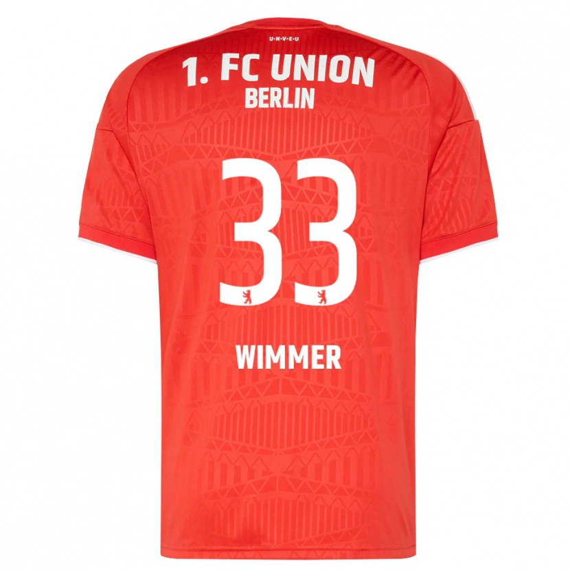 Danxen Mujer Camiseta Pauline Wimmer #33 Rojo Blanco 1ª Equipación 2026/27 La Camisa