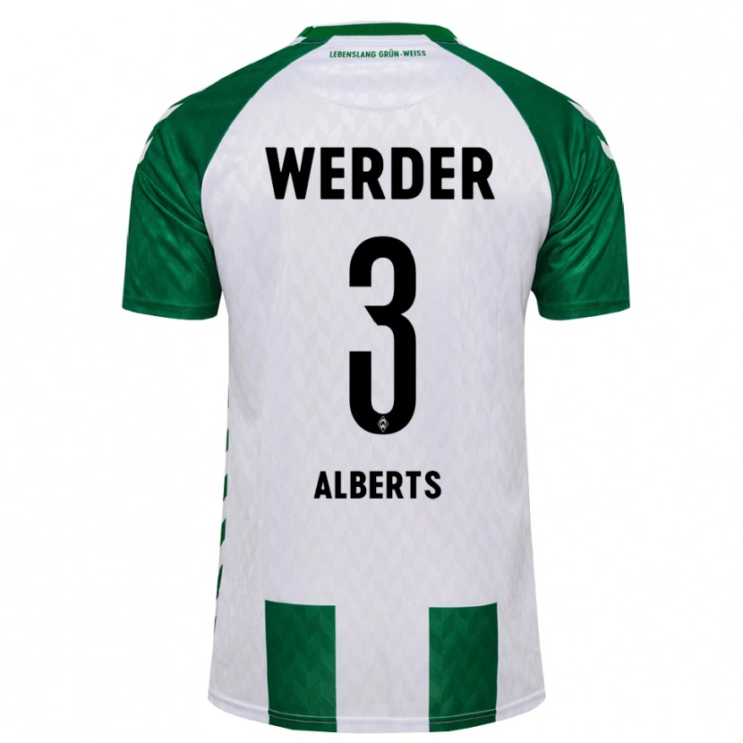 Danxen Mujer Camiseta Christopher Alberts #3 Verde Blanco 1ª Equipación 2026/27 La Camisa