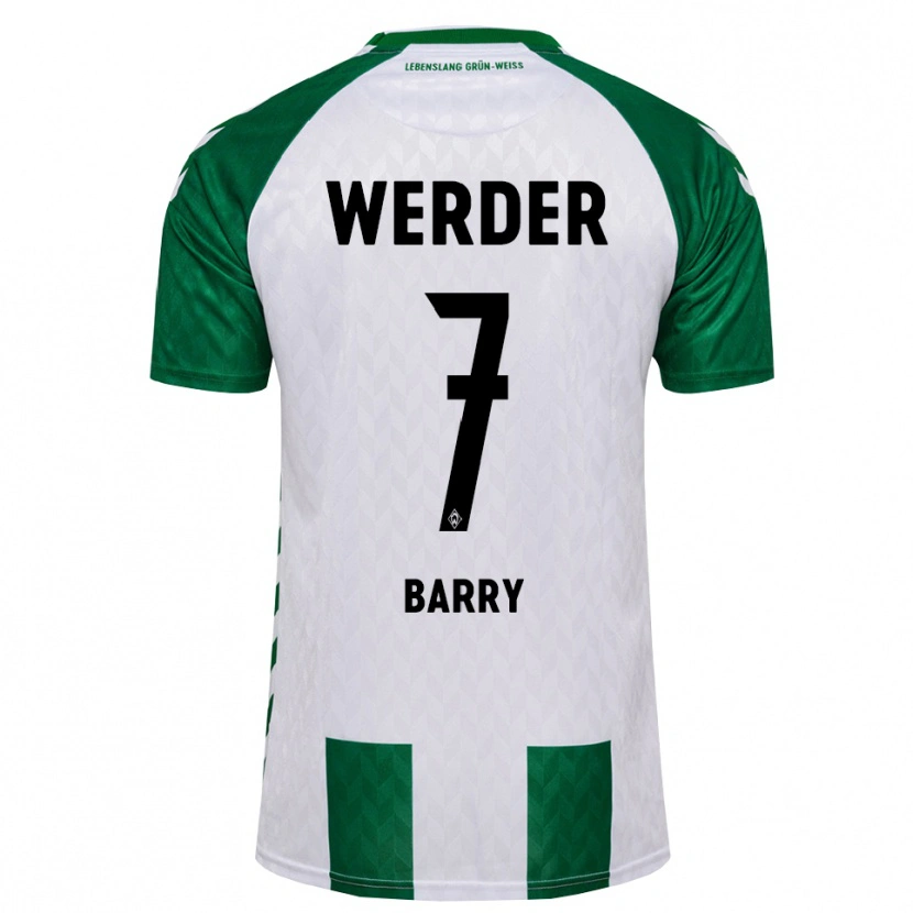 Danxen Mujer Camiseta Jasha Barry #7 Verde Blanco 1ª Equipación 2026/27 La Camisa