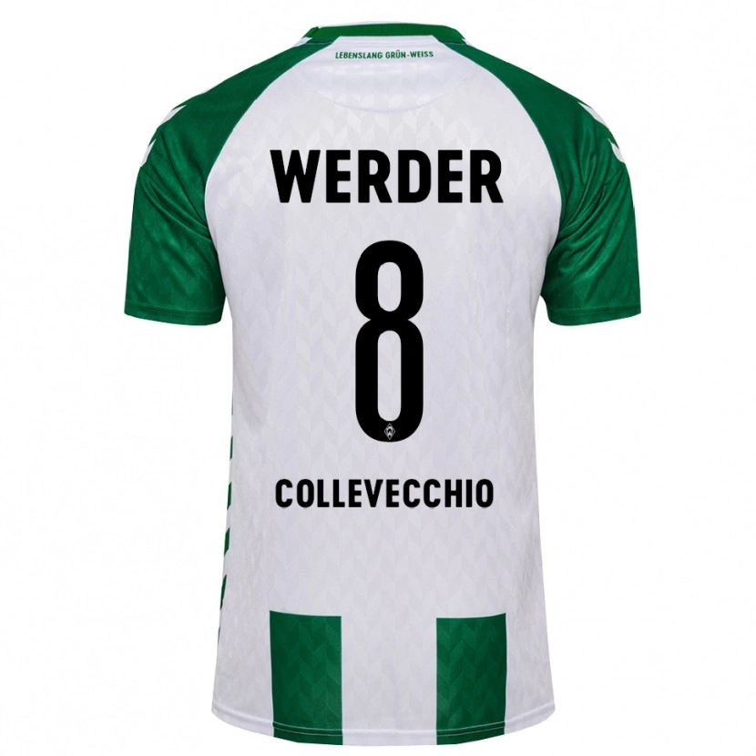 Danxen Mujer Camiseta Tomás Collevecchio #8 Verde Blanco 1ª Equipación 2026/27 La Camisa