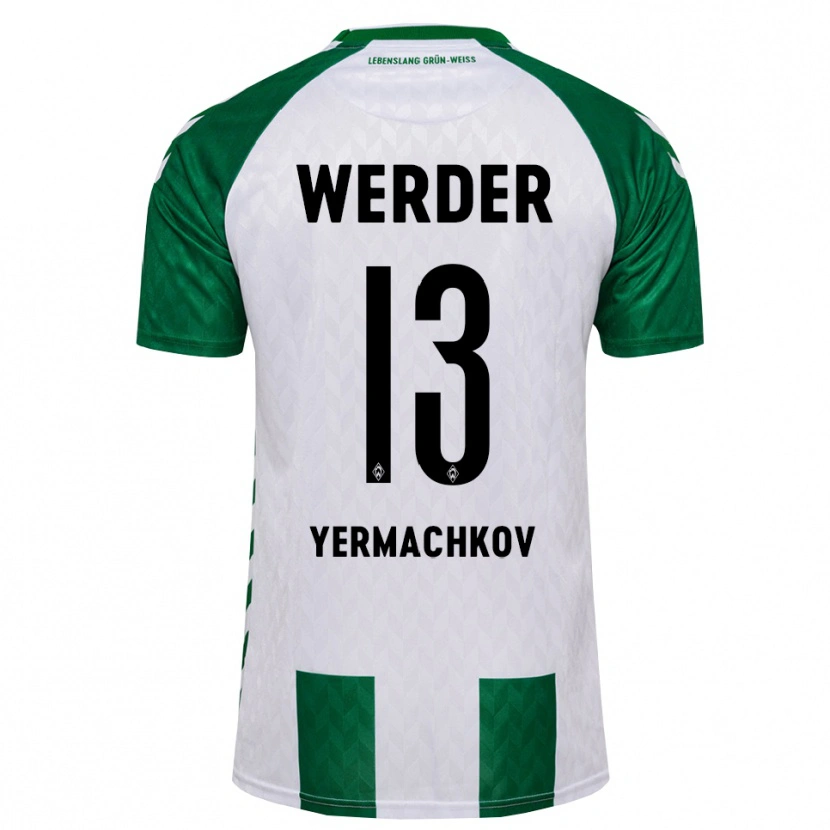 Danxen Mujer Camiseta Ivan Yermachkov #13 Verde Blanco 1ª Equipación 2026/27 La Camisa