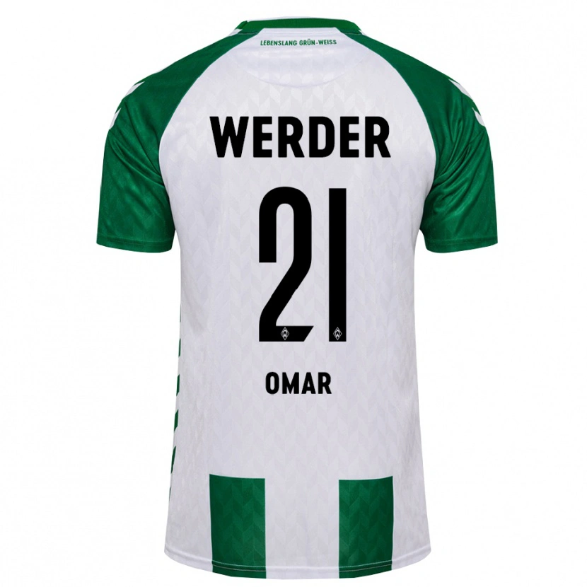 Danxen Mujer Camiseta Jan Omar #21 Verde Blanco 1ª Equipación 2026/27 La Camisa