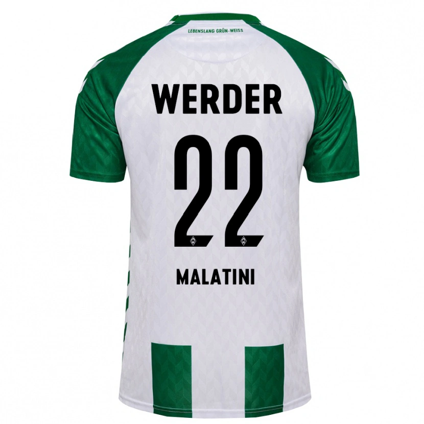 Danxen Mujer Camiseta Julián Malatini #22 Verde Blanco 1ª Equipación 2026/27 La Camisa
