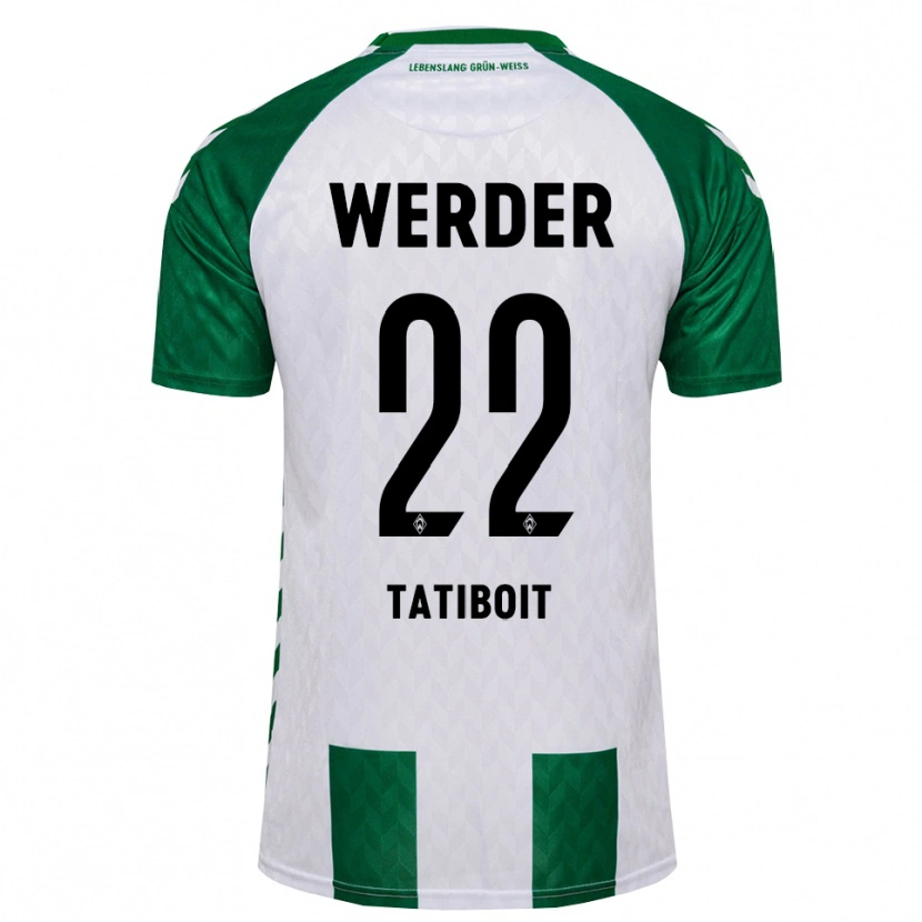 Danxen Mujer Camiseta Kieran Tatiboit #22 Verde Blanco 1ª Equipación 2026/27 La Camisa
