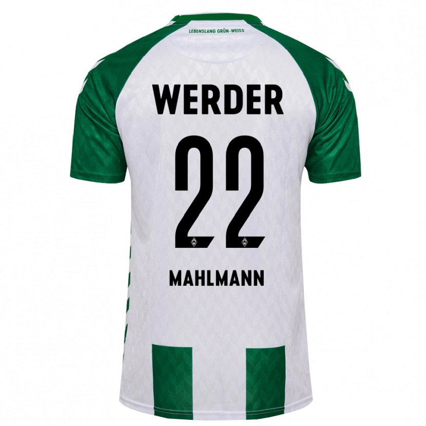Danxen Mujer Camiseta Justus Mahlmann #22 Verde Blanco 1ª Equipación 2026/27 La Camisa