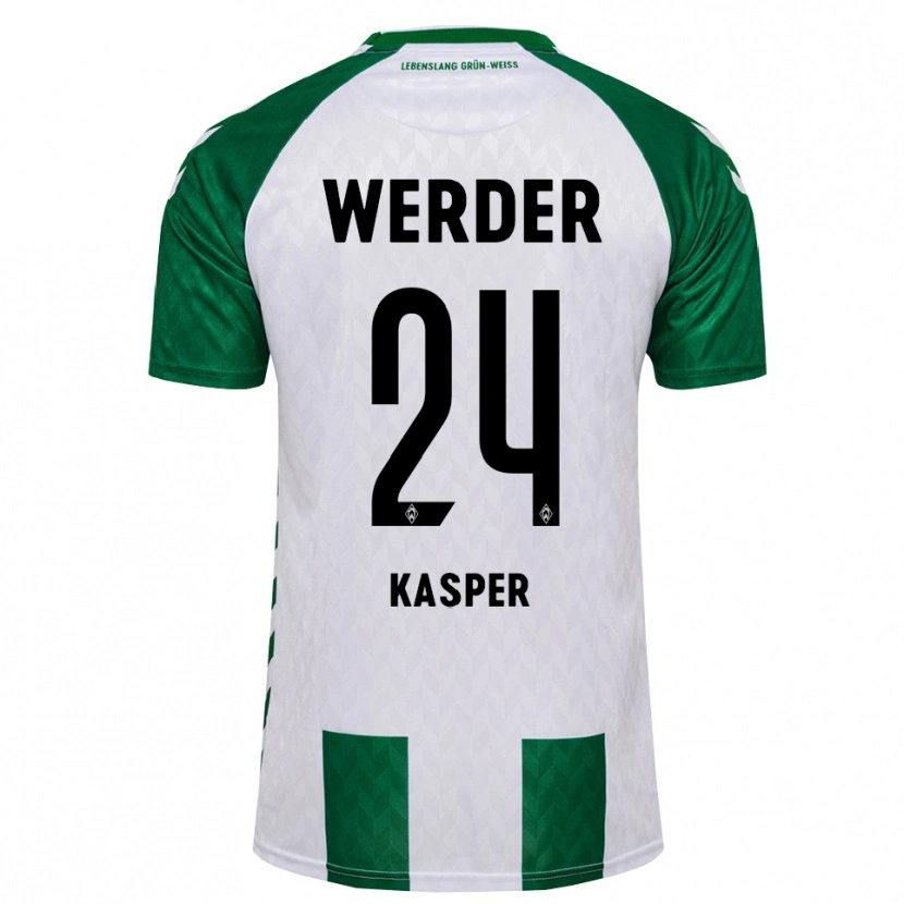 Danxen Mujer Camiseta Dominik Kasper #24 Verde Blanco 1ª Equipación 2026/27 La Camisa