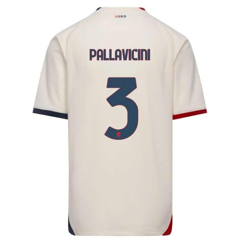 Danxen Mujer Camiseta Matteo Pallavicini #3 Blanco Roto Rojo 2ª Equipación 2026/27 La Camisa
