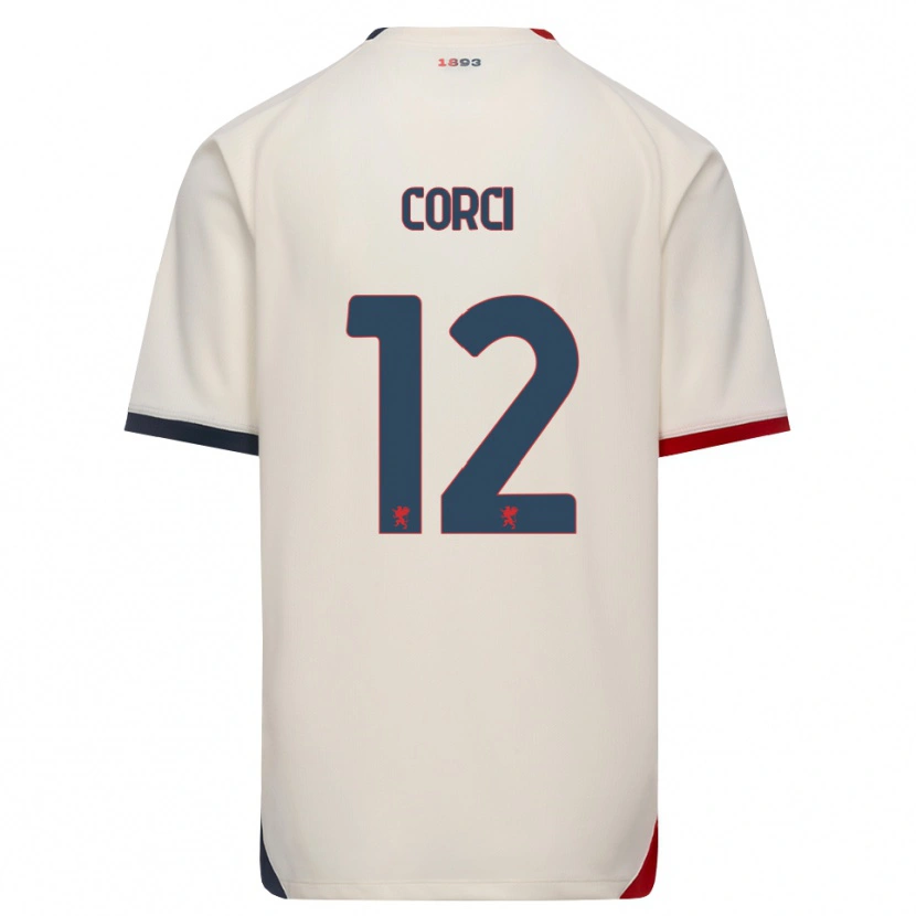 Danxen Mujer Camiseta Tommaso Corci #12 Blanco Roto Rojo 2ª Equipación 2026/27 La Camisa