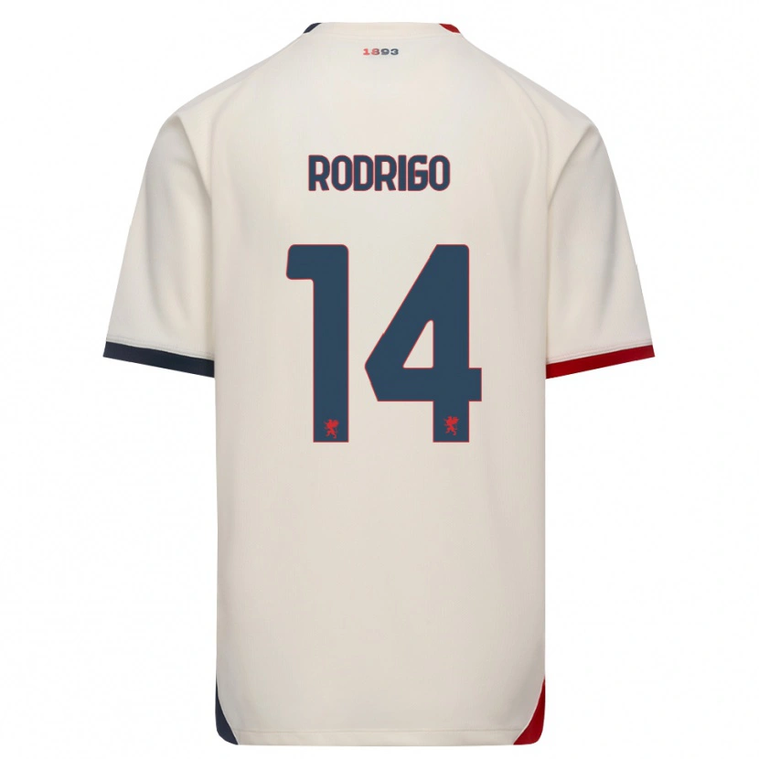 Danxen Mujer Camiseta Rodrigo Delgado De Albuquerque #14 Blanco Roto Rojo 2ª Equipación 2026/27 La Camisa