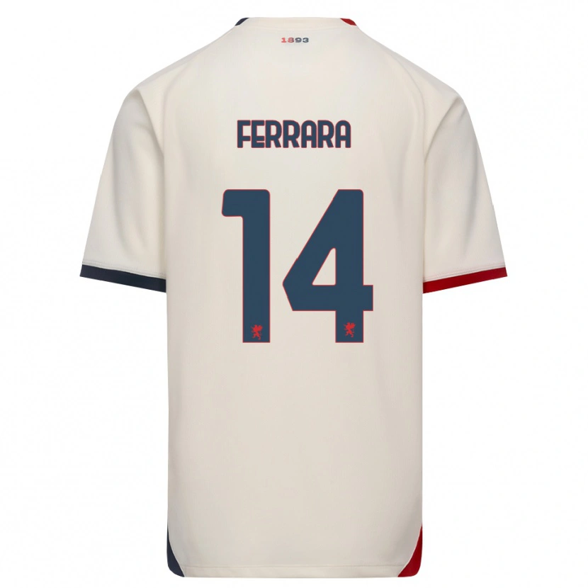 Danxen Mujer Camiseta Anastasia Ferrara #14 Blanco Roto Rojo 2ª Equipación 2026/27 La Camisa