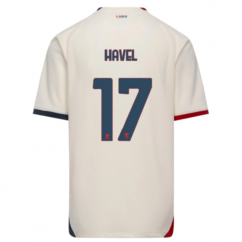 Danxen Mujer Camiseta Elias Havel #17 Blanco Roto Rojo 2ª Equipación 2026/27 La Camisa