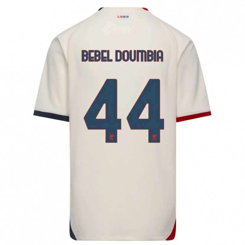 Danxen Mujer Camiseta Chec Bebel Doumbia #44 Blanco Roto Rojo 2ª Equipación 2026/27 La Camisa
