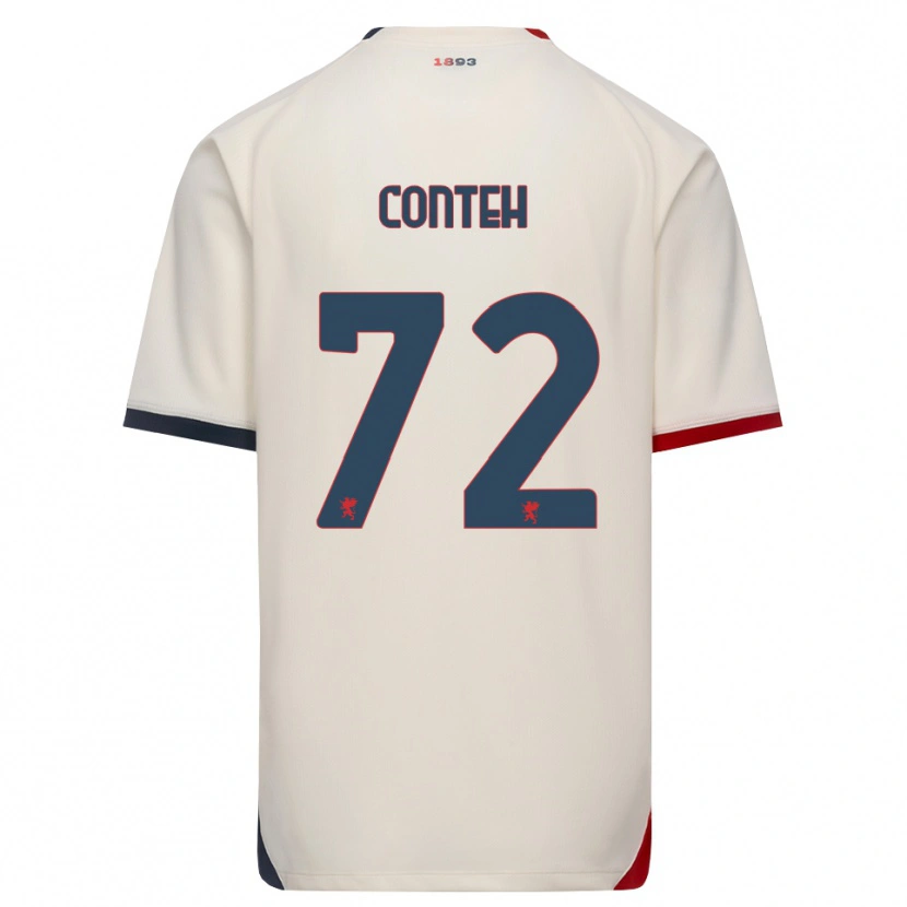 Danxen Mujer Camiseta Seediya Conteh #72 Blanco Roto Rojo 2ª Equipación 2026/27 La Camisa