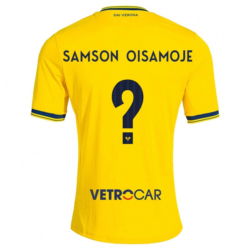 Danxen Mujer Camiseta Junior Samson Oisamoje #0 Amarillo Rojo 2ª Equipación 2026/27 La Camisa