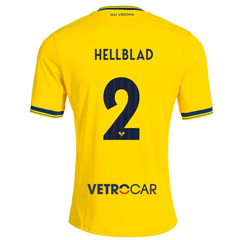 Danxen Mujer Camiseta Loke Hellblad #2 Amarillo Rojo 2ª Equipación 2026/27 La Camisa