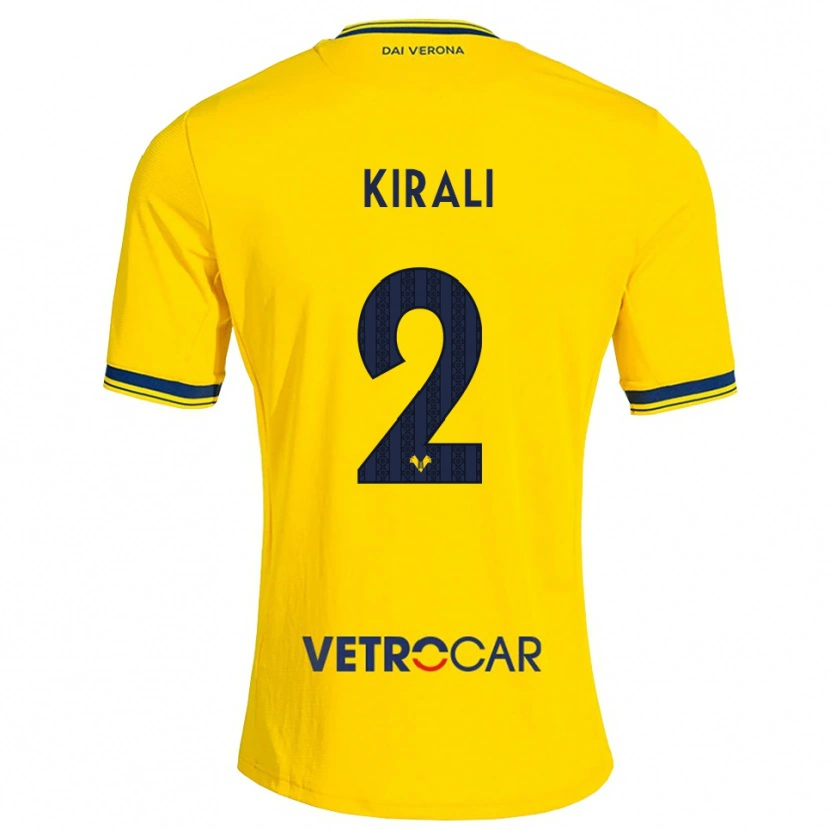 Danxen Mujer Camiseta Dragoș Kirali #2 Amarillo Rojo 2ª Equipación 2026/27 La Camisa