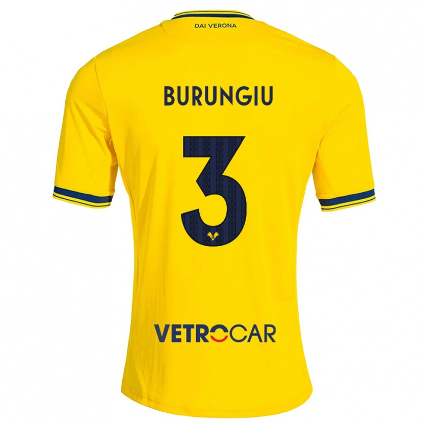 Danxen Mujer Camiseta Luca Burungiu #3 Amarillo Rojo 2ª Equipación 2026/27 La Camisa