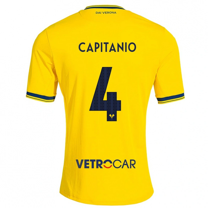 Danxen Mujer Camiseta Alex Capitanio #4 Amarillo Rojo 2ª Equipación 2026/27 La Camisa