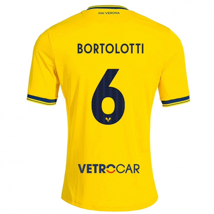Danxen Mujer Camiseta Marco Bortolotti #6 Amarillo Rojo 2ª Equipación 2026/27 La Camisa