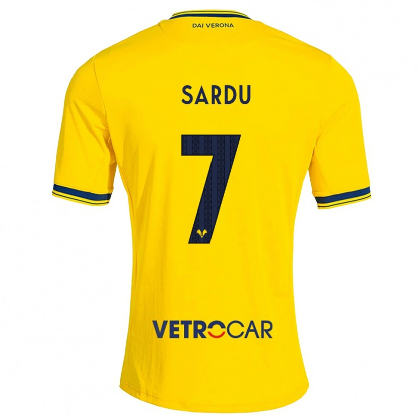 Danxen Mujer Camiseta Rosella Sardu #7 Amarillo Rojo 2ª Equipación 2026/27 La Camisa