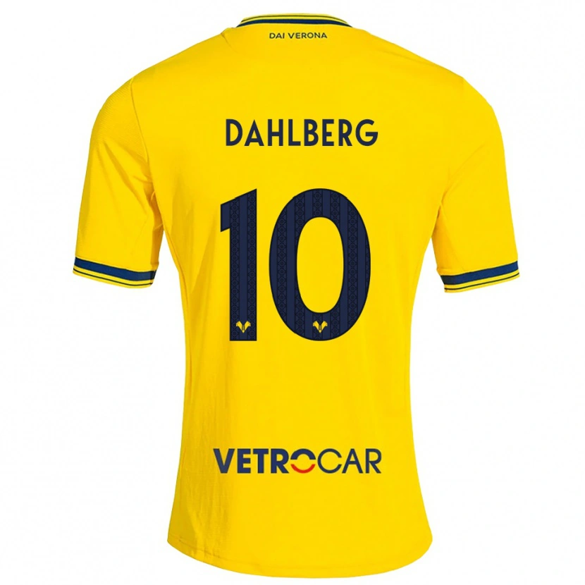 Danxen Mujer Camiseta Jonna Dahlberg #10 Amarillo Rojo 2ª Equipación 2026/27 La Camisa